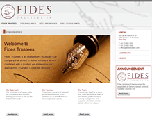 Tablet Screenshot of fidestrustees.com